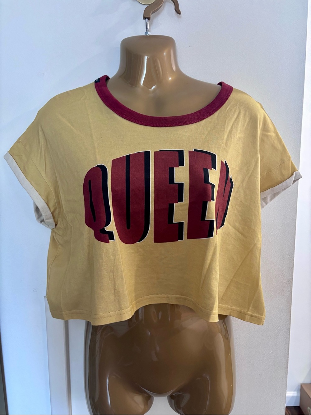 Dolce & Gabbana Yellow Crop Tee Y2K D&G